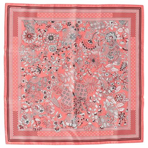 fleurs et papillons de tissus hermes scarf|Lovely Hermès Silk Scarf Fleurs et Papillons de Tissus C.